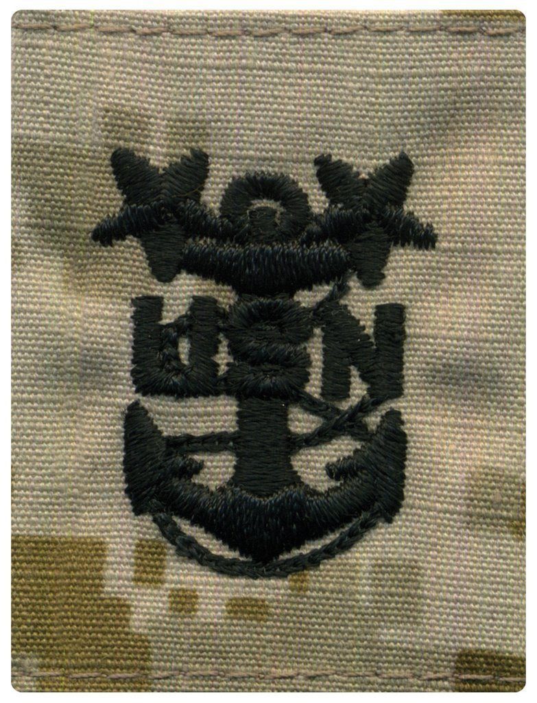 Supplies - Identification - Uniform Patches - USGI US Navy Chest Rank Slide Tabs - Enlisted (NWU Type II / AOR1)
