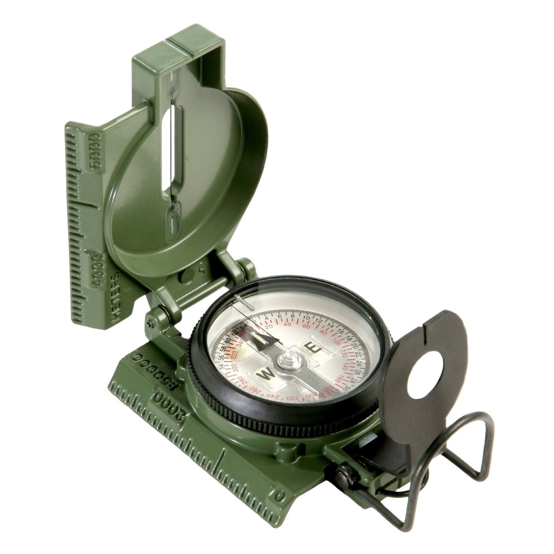  Land Nav Kit with Lensatic Compass, Protractor, Pace Counter & Map  Markers : Office Products