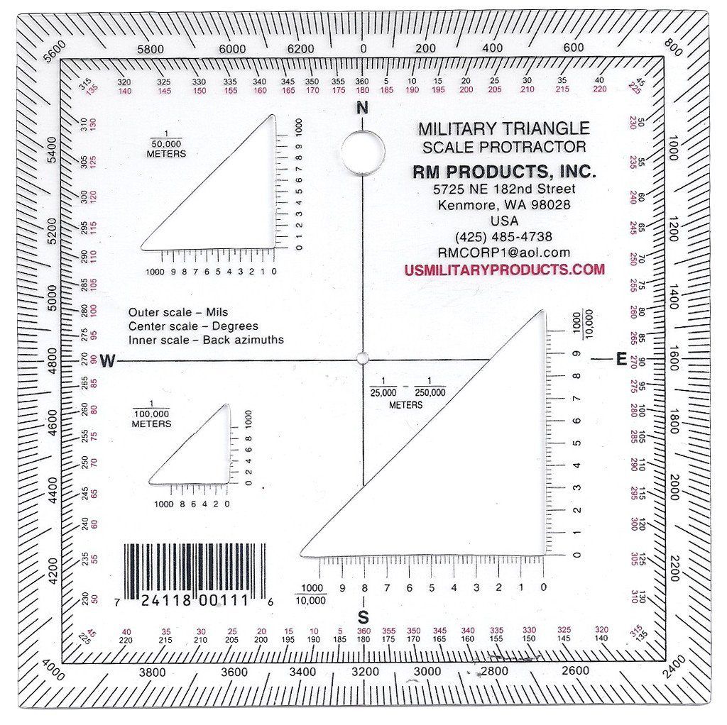 USGI RM Products Military Coordinate Scale & Protractor – Offbase ...