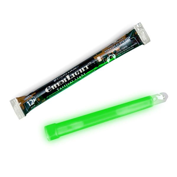 Supplies - Lights - Strobes & Markers - Cyalume 6" Tactical ChemLight - GREEN, 12 Hour (10 Pack)