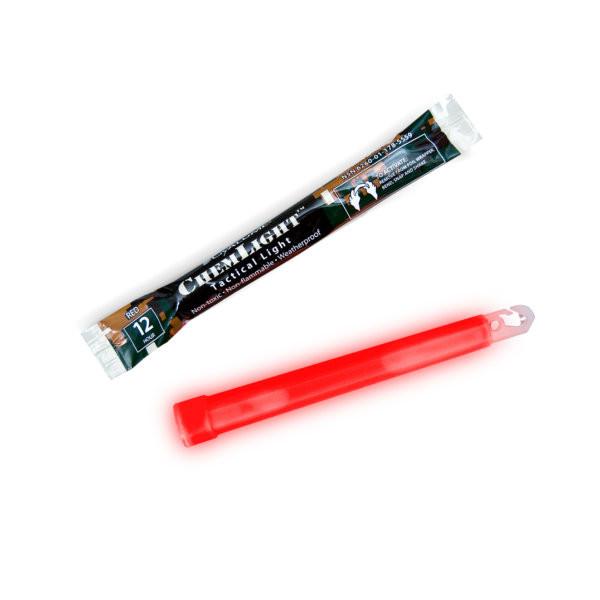 Supplies - Lights - Strobes & Markers - Cyalume 6" Tactical ChemLight - RED, 12 Hour (10 Pack)