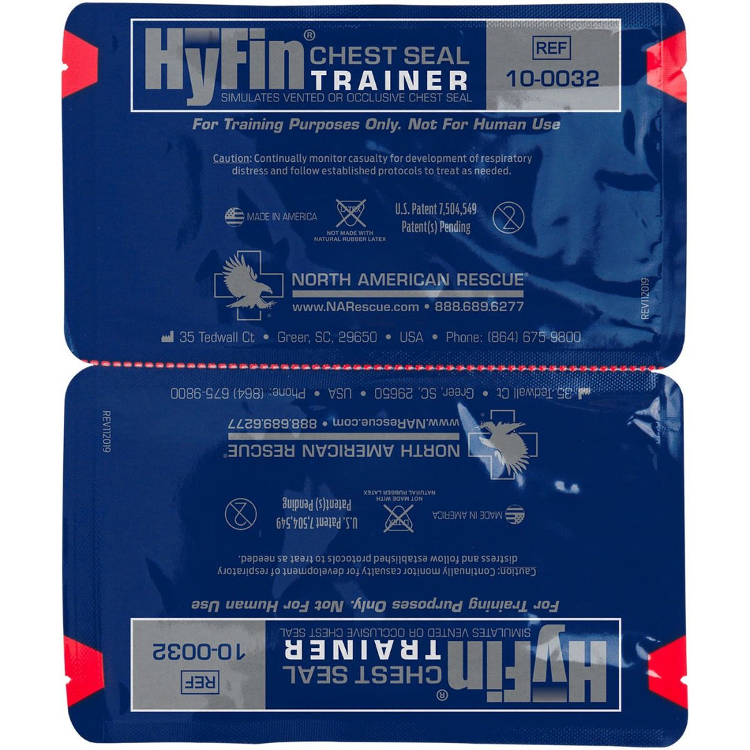Supplies - Medical - Bandages - North American Rescue HyFin Vent Chest Seal Twin Pack - TRAINER