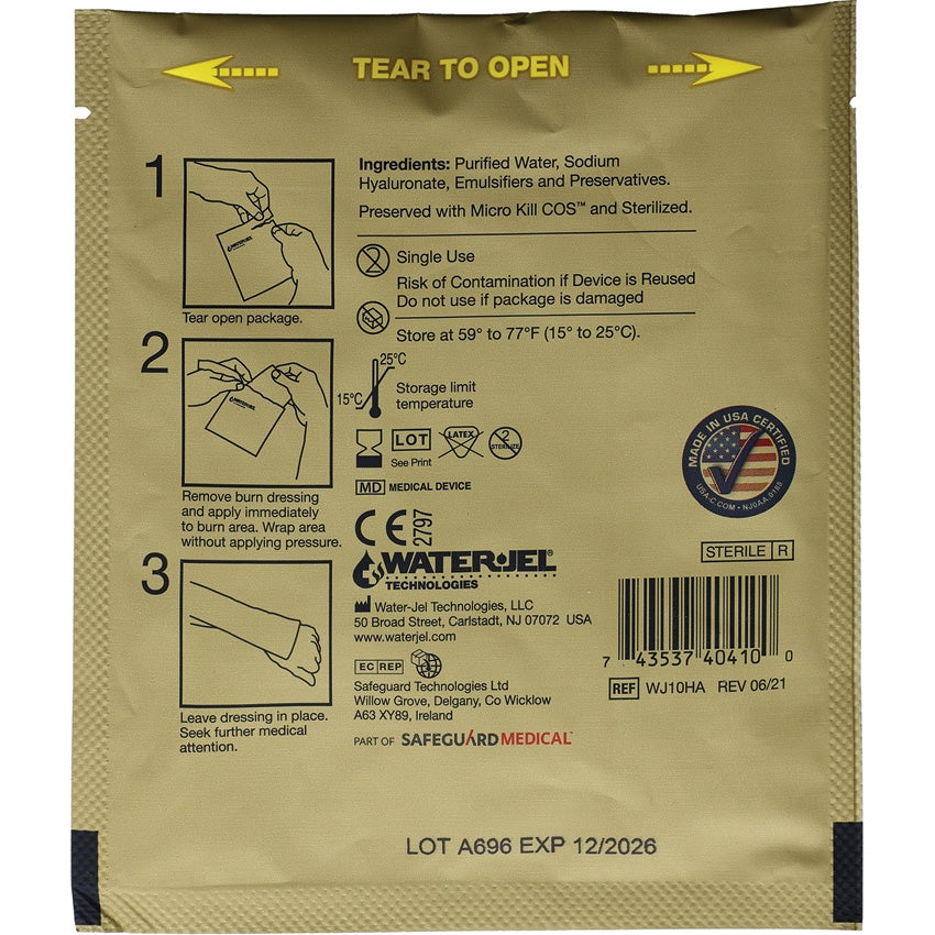 Water-Jel Military Burn Dressing 4" X 16