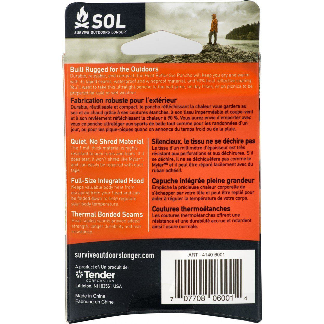 Supplies - Outdoor - Survival & Kits - Adventure Medical SOL® Heat Reflective Poncho
