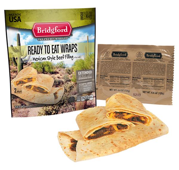 Supplies - Provisions - Food - Bridgford On-The-Go Ready To Eat Wraps - Mexican Style Beef