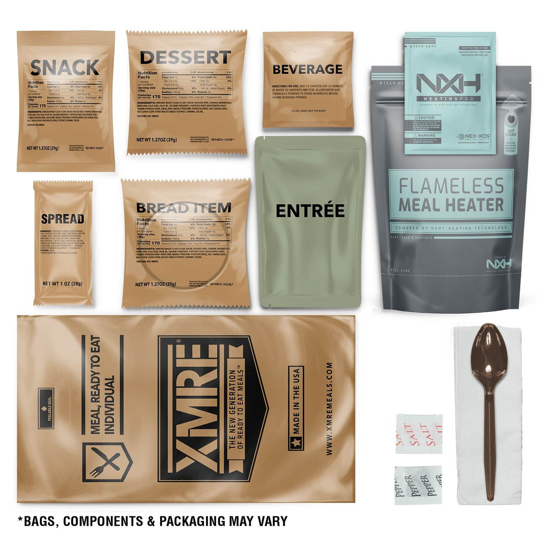 Supplies - Provisions - Food - XMRE 1300XT MRE Case - 12 Meals W/ Heater